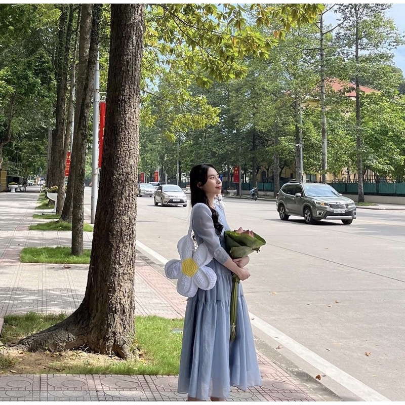 BLOOM FLOWER CROCHET BAG- TÚI LEN BÔNG HOA BIGSIZE