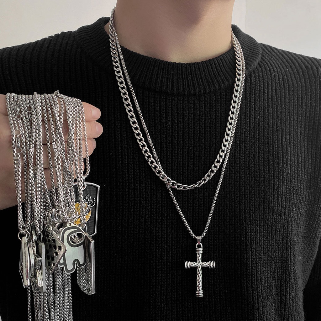 Dây Chuyền Nam Nữ Bạc Mặt Chữ Thập LOKI. Accessories Cao Cấp - Vòng Cổ Nam Hot Chất Liệu Titan- Vòng Cổ Thánh Giá