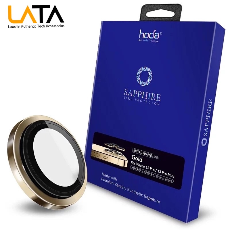 Miếng dán bảo vệ camera HODA Sapphire v.2 cho iPhone 13 Pro và 13 Pro Max  - có khung trợ dán