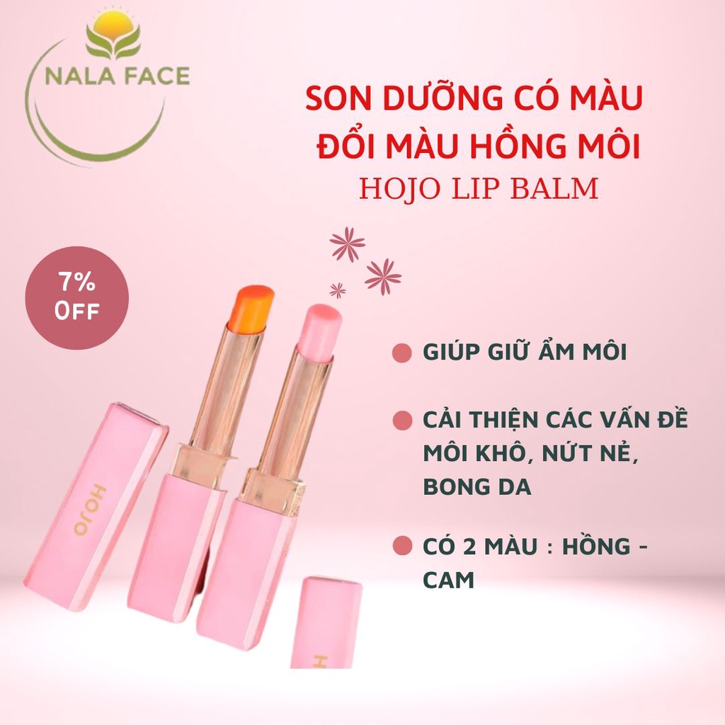 HOJO 8042 - Son dưỡng có màu đổi màu hồng môi Cherry Blossoms Color Changing Lip Balm