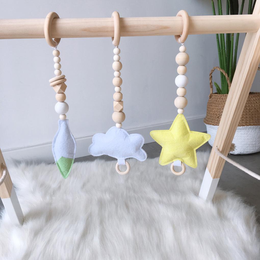 Bộ 3 Đồ Chơi Treo Bằng Silicone Và Gỗ Dành Cho Trẻ Sơ Sinh