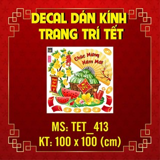 DECAL TRANG TRÍ TẾT 2023 COMBO SỐ 48