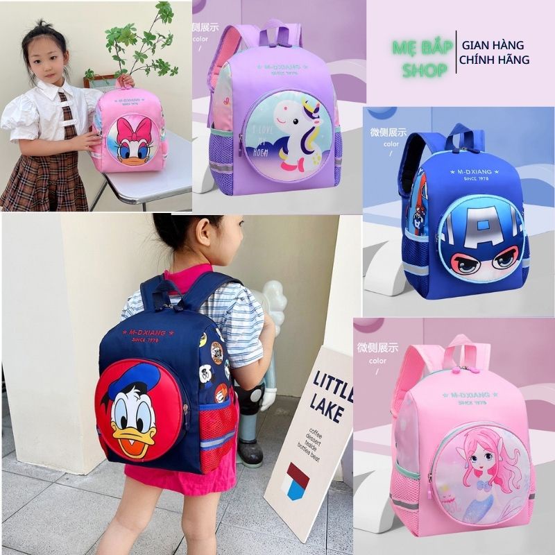 Balo trẻ em, ba lô đi học mẫu giáo mầm non siêu nhẹ Ngựa pony Công chúa Sư tử Caption Kỳ lân Unicorn Mẹ Bắp Shop 2021