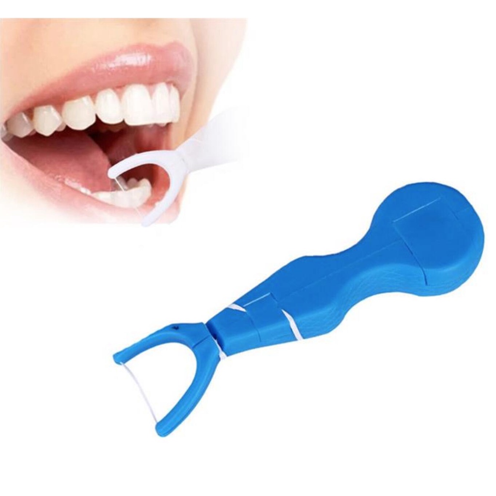Cuộn Dây nylon 30m Làm Sạch Răng Miệng Kèm Giá Đỡ Tiện Dụng