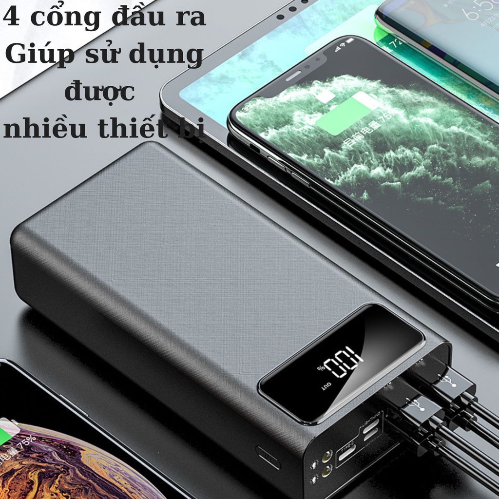 Pin sạc dự phòng dung lượng lớn 50000mAh, tích hợp màn hình LED