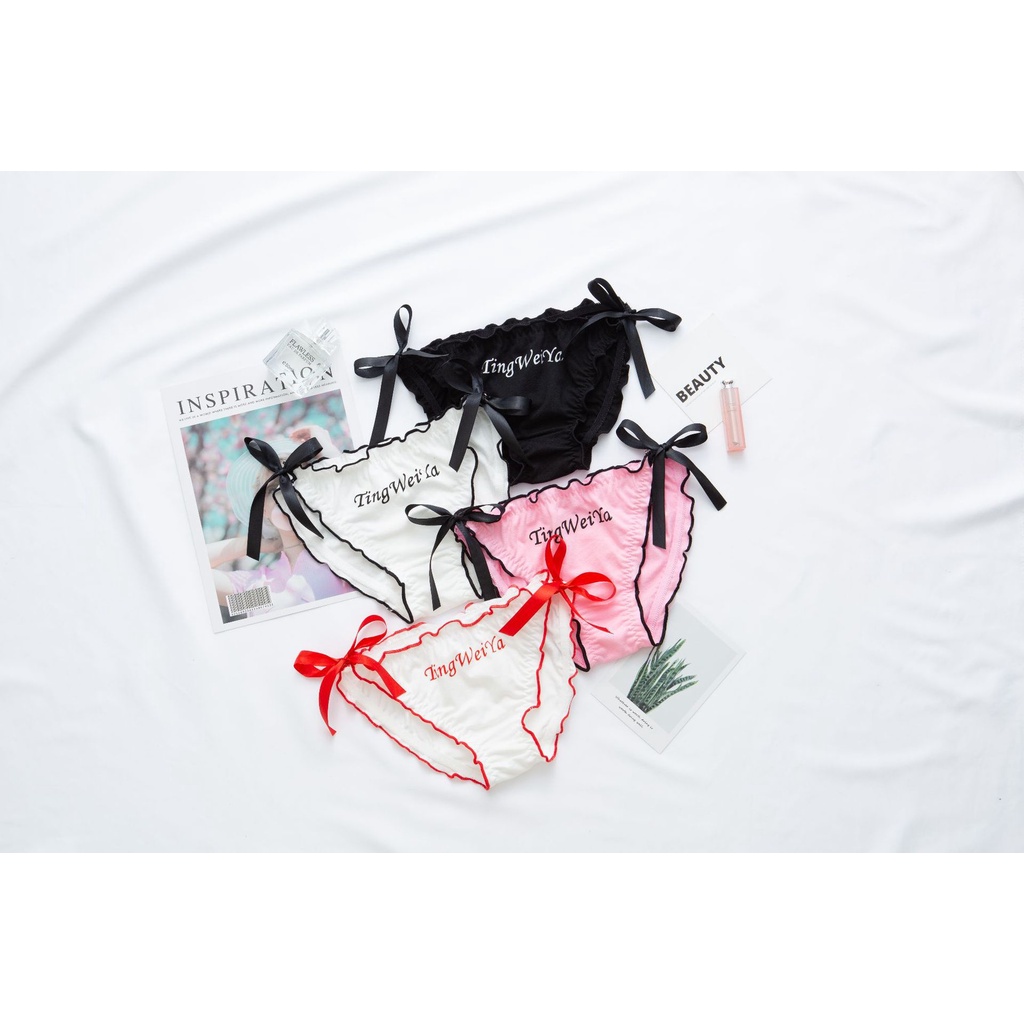 Quần Lót Nữ Cotton Bikini Sexy Cute thiết kế 2 dây buộc hông gợi cảm sexy mã 069