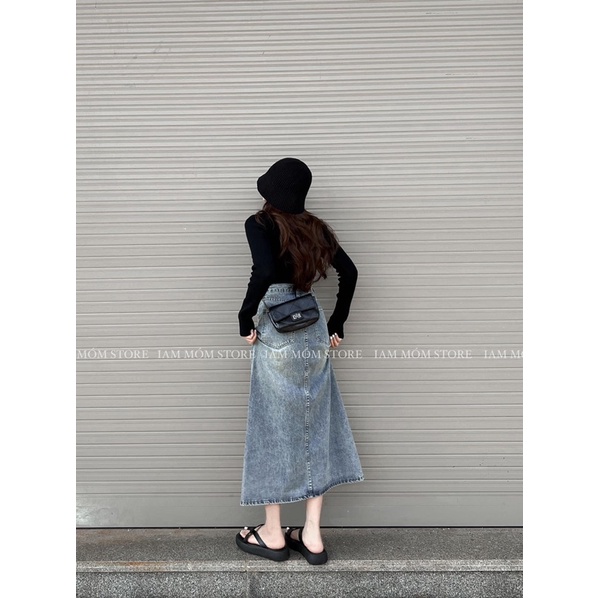 CHÂN VÁY JEANS 2 TÚI CƠI #906