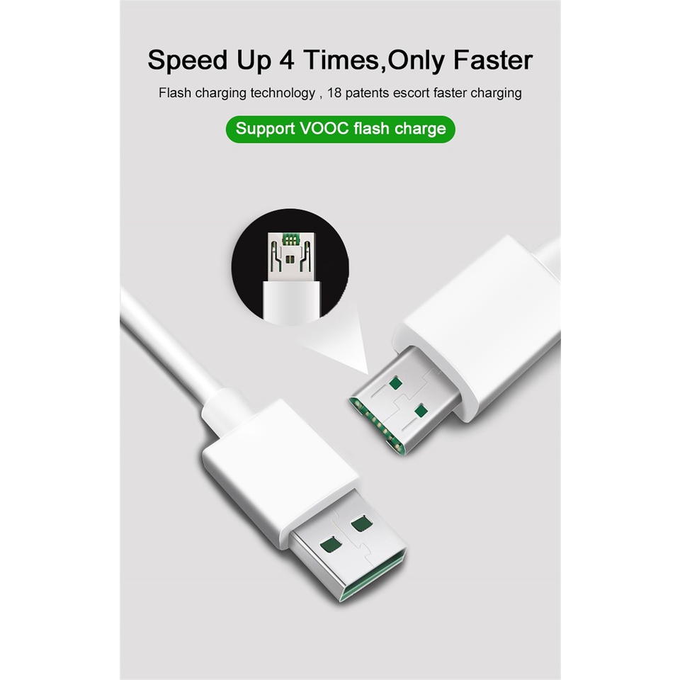Dây Cáp Sạc Nhanh Micro USB 4A 5V 4A 7 Pin Chuyên Dụng Cho OPPO VOOC