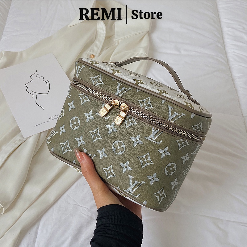 Túi xách nữ lv đẹp REMI Túi trống dáng hộp vuông da PU cao cấp cá tính thời trang hàn quốc