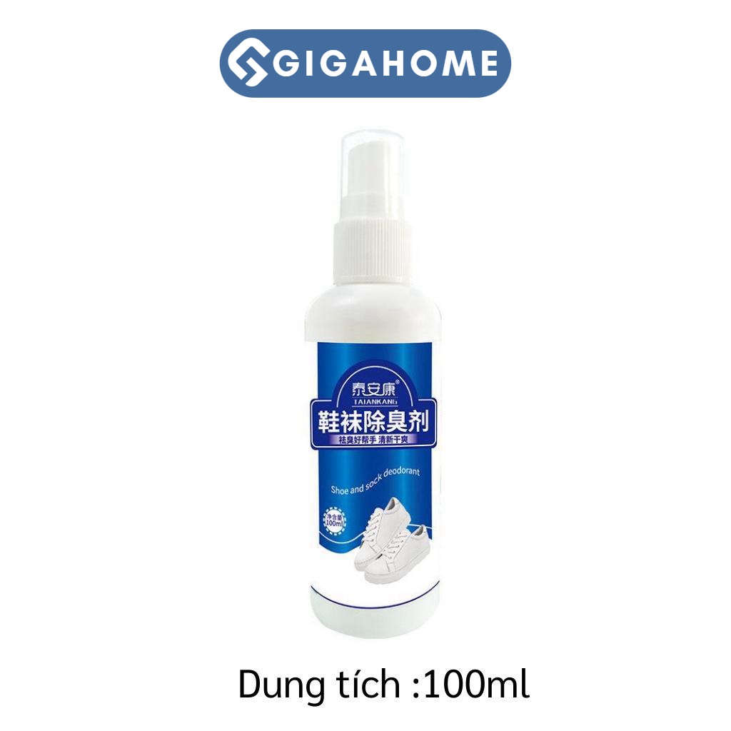 Lọ Xịt Khử Mùi Giày Nano Bạc GIGAHOME Tiêu Diệt Vi Khuẩn, Nấm Mốc 7035