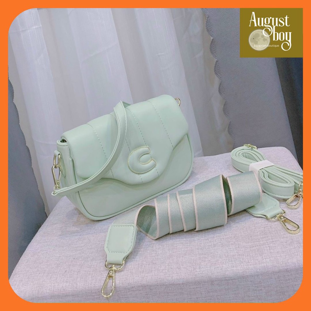 Túi nữ đeo chéo da siêu mềm mịn màu pastel phong cách Ulzzang đi chơi đi làm dự tiệ