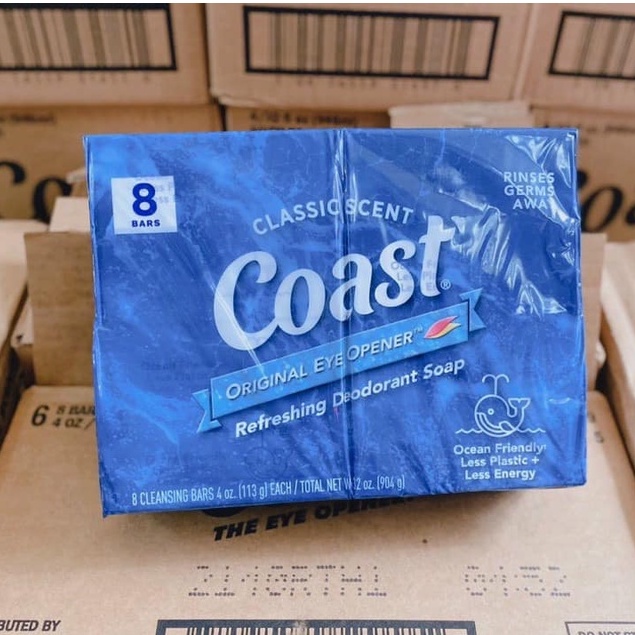 Nguyên Lốc 8 Cục Xà Bông Coast, xà phòng Coast Cục 113g Hàng Mỹ