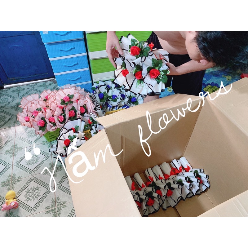 Bó hoa sáp 1 bông xinh xắn