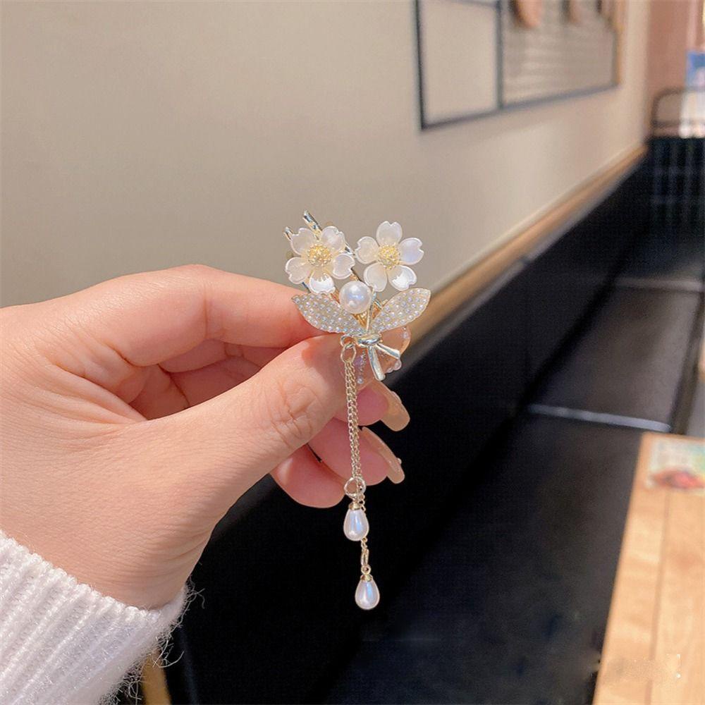 BACK2LIFE Set 2 Kẹp Tóc Hình Hoa Ngọt Ngào Thanh Lịch Cho Nữ|Kẹp Hợp Kim Hình Cá Mập Thời Trang