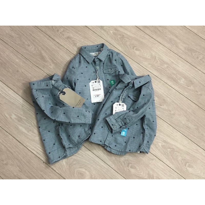 Áo sơmi hoạ tiết sao Zara dư xịn cho bé trai