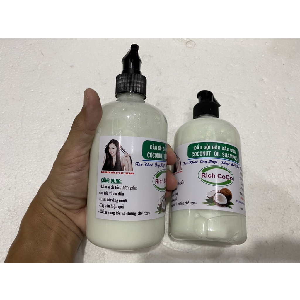 DẦU GỘI ĐẦU DƯỠNG TÓC DẦU DỪA - RICH COCO - COCONUT OIL SHAMPOO - CHAI 500ML