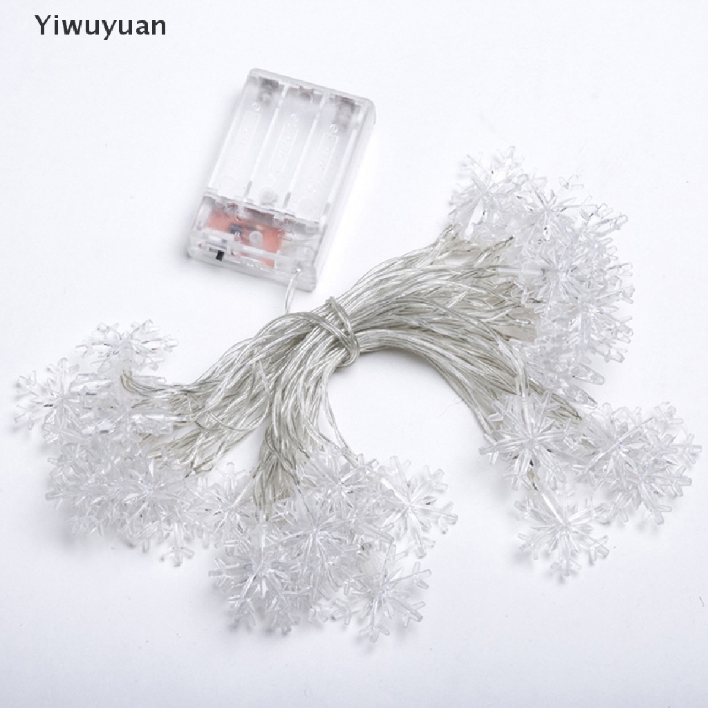 Yiwuyuan dây đèn led hình bông tuyết ánh sáng trắng ấm áp trang trí nhà - ảnh sản phẩm 6