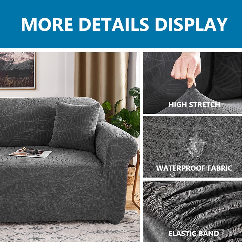 Vỏ Bọc Ghế Sofa 1 / 2 / 3 / 4 Chỗ Ngồi Hình Chữ L Chất Liệu Spandex Co Giãn Chống Thấm Nước Thông Dụng