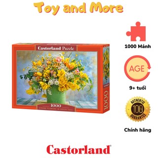 Bộ Tranh Ghép Xếp Hình Castorland Spring Flowers in Green Vase 1000 mảnh