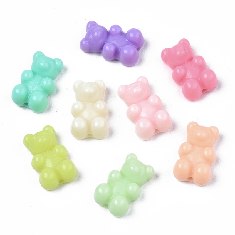 10-215 Hạt Xỏ Acrylic Hình Đám Mây 3D Kích Thước 33x23x17mm: 2mm