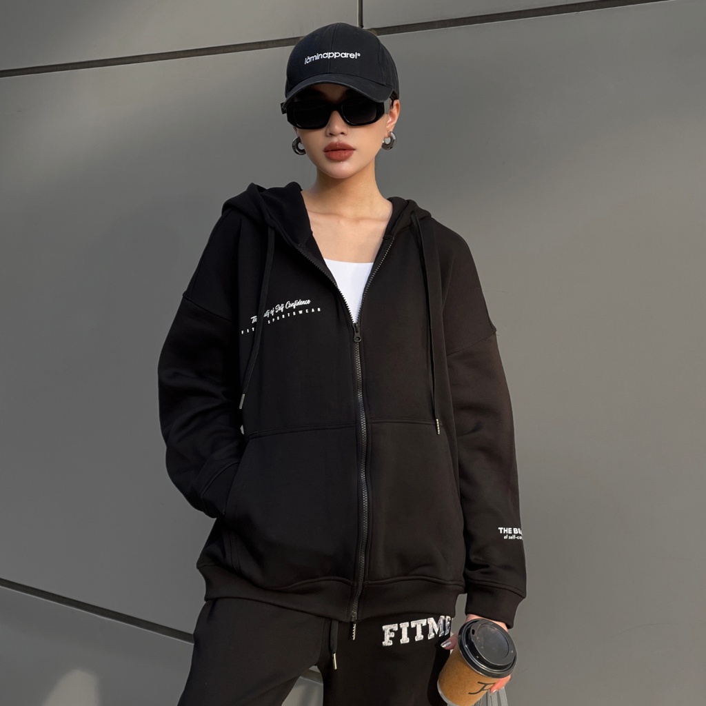 Áo Hoodie Zip Local Brand Unisex Fitme Basic Kéo Khóa HDZP