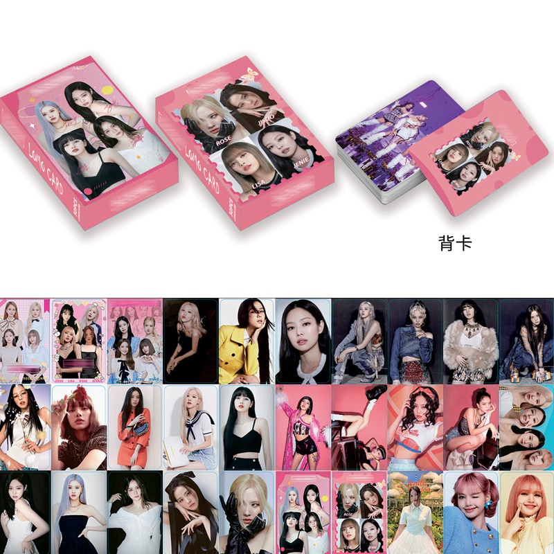BLACKPINK LISA ROSE JENNIE JISOO Photocard Double-sided Color Printing Lomo Card