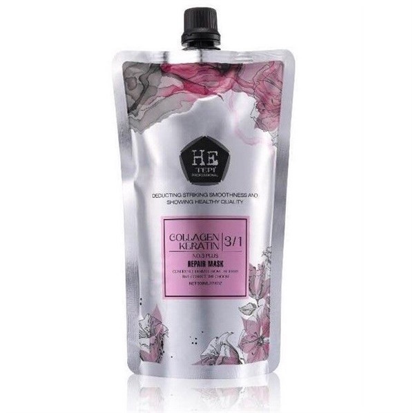 Hấp dầu He Tepi Keratin Collagen 3 in 1 hồi sinh tóc nát 500ml