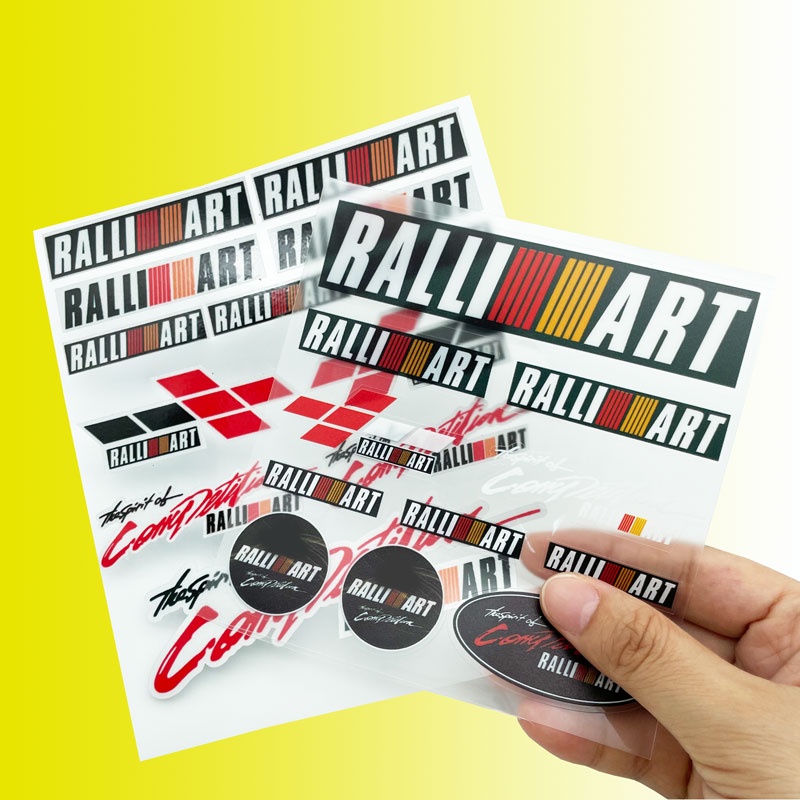 Sticker Dán Trang Trí Cửa Sổ Xe Hơi Mitsubishi Ralliart Lancer 9 10 Asx
