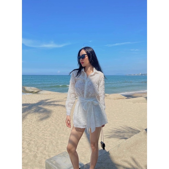 LEMONCHICVN - Jumpsuit sơ mi 3 cút gỗ - JMP61
