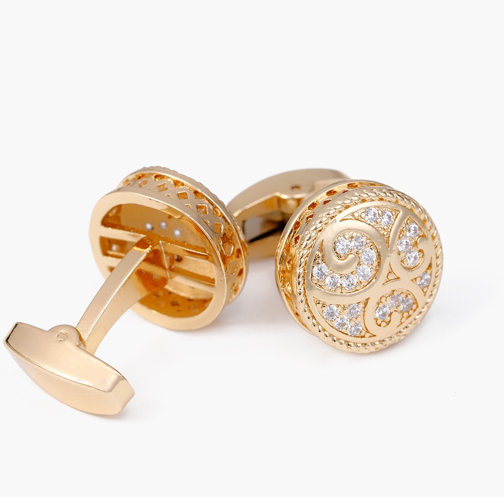 Khuy Măng Sét Cao Cấp Đính Đá Zircon Sang Trọng Dành Cho Nam