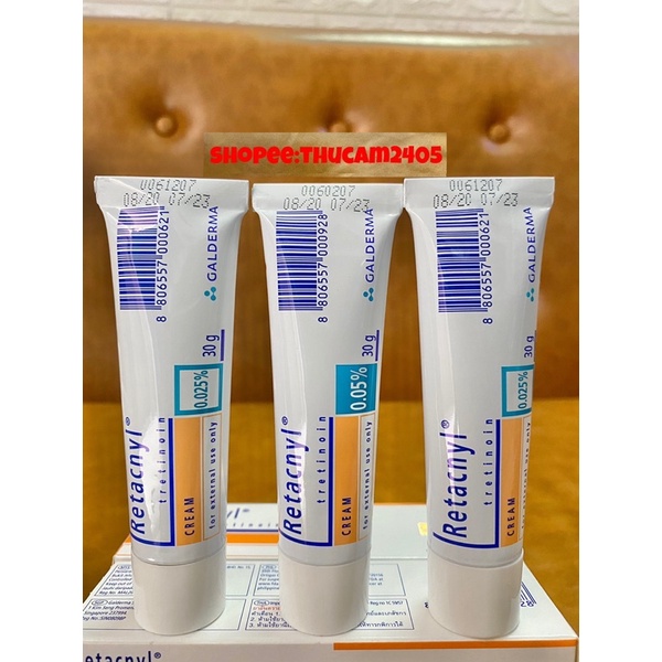 Kem  giảm mụn ,da sần sùi,chống lão hoá da Retacnyl 0.025% - Retacnyl tretinoin 0.05%.