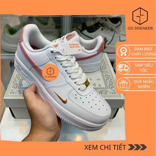 Giày Sneaker AF1 Trainer Trắng Logo Hồng- Hàng Trung