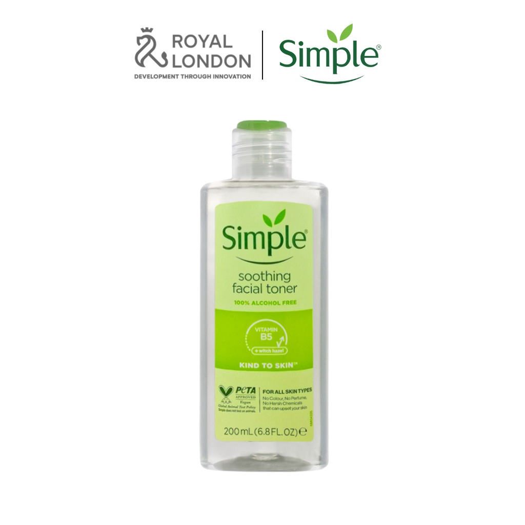 Combo Nước hoa hồng toner Simple 200ml + Nước tẩy trang khổ qua SENZ 250ml