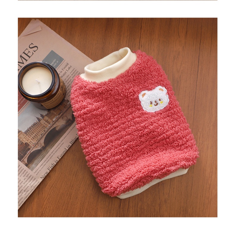 Áo sweater HiPiDog chất liệu waffle dễ thương thời trang thu đông cho thú cưng