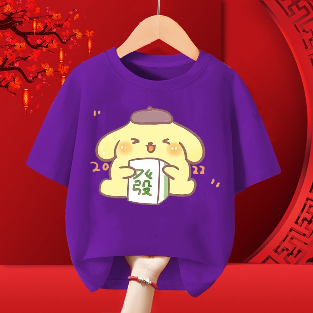 4 Màu Trẻ Em Áo Unisex Cho Trẻ Em Tay Ngắn Tee Hoạt Hình Mèo Kitty Dễ Thương In Áo