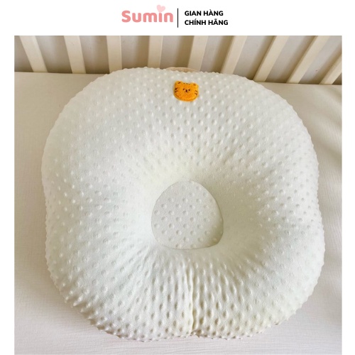 Gối chống trào ngược 2 mặt cho bé SUMIN vải xô Muslin Organic cao cấp (Ảnh Thật)