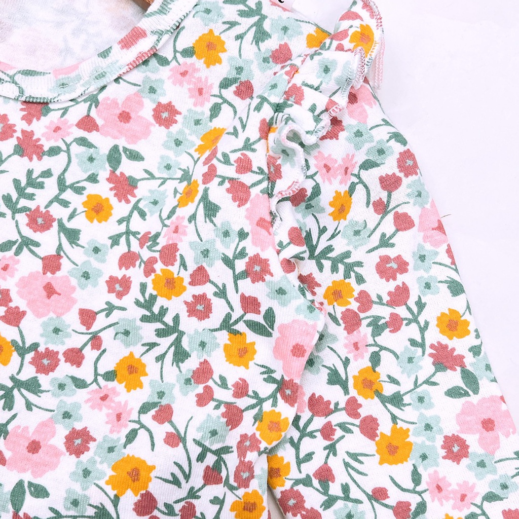 Bộ thun dài tay thu đông cho bé gái Happy kids, cho bé từ 1-4 tuổi AT.22.04