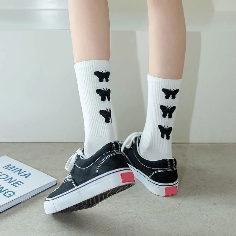 [Hot] [Vớ Ống Đính Nơ Đơn Giản Dễ Thương Bằng Vải Cotton Mềm Thoáng Khí Thoải Mái Cho Nam / Nữ] [Hàng Ngày]