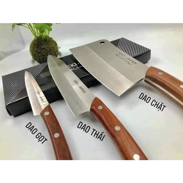 Bộ Dao Kéo 4 Món Cao Cấp SEKI Bếp Nhật - Hàng Nội Địa Nhật - Siêu Chắc Chắn - Gia Dụng Nhật TC