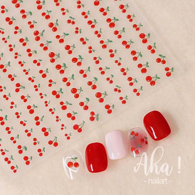 Sticker 3D Cherry Đỏ | Hình Dán Móng Tay Đáng Yêu Aha! 47
