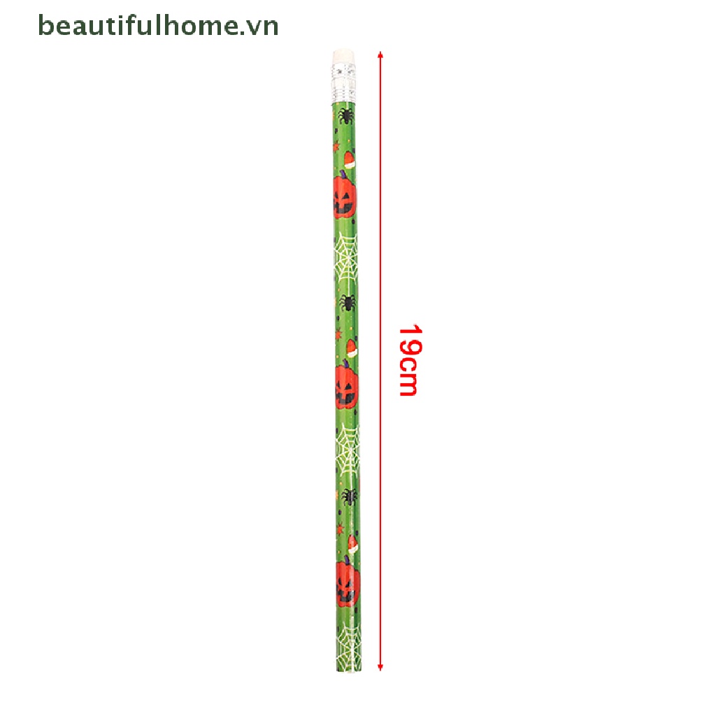 Bộ 10 Bút Chì Họa Tiết Halloween Thân Thiện Với Môi Trường