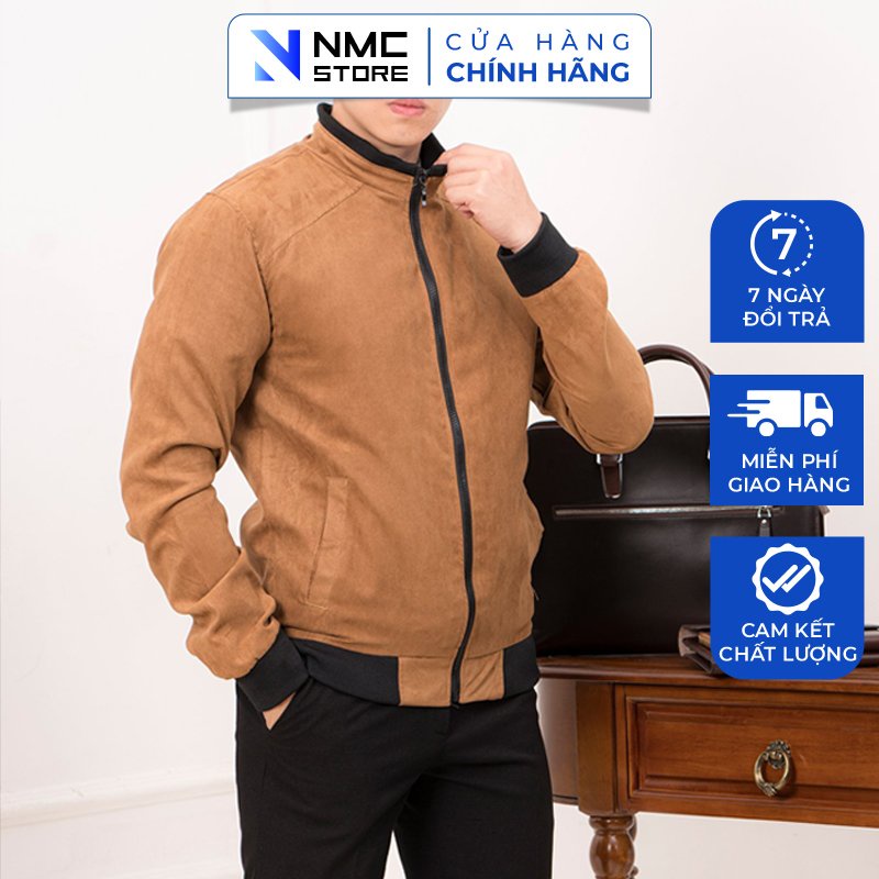 Áo Khoác Nam Da Lộn NMC Cao Cấp - Áo Rét Da Lộn Trẻ Trung Năng Động Mặc Mùa Đông Ấm Áp