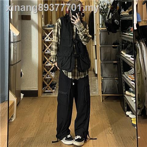 Quần Kaki Ống Túm Có Túi Phong Cách hip hop Cho Nam