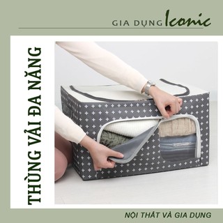 Thùng vải đựng quần áo không thấm nước 2 cửa Iconic