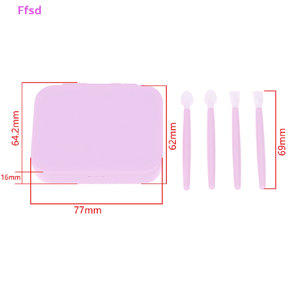 Bộ 4 Cọ Trang Điểm Môi / Mắt Bằng Silicone Tái Sử Dụng Được