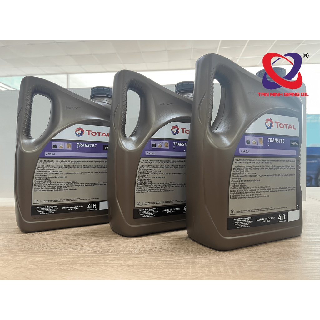 Dầu truyền động / Dầu bôi trơn bánh răng TOTAL TRANSTEC 5 85W90 - 85W140 bình 4 Lít