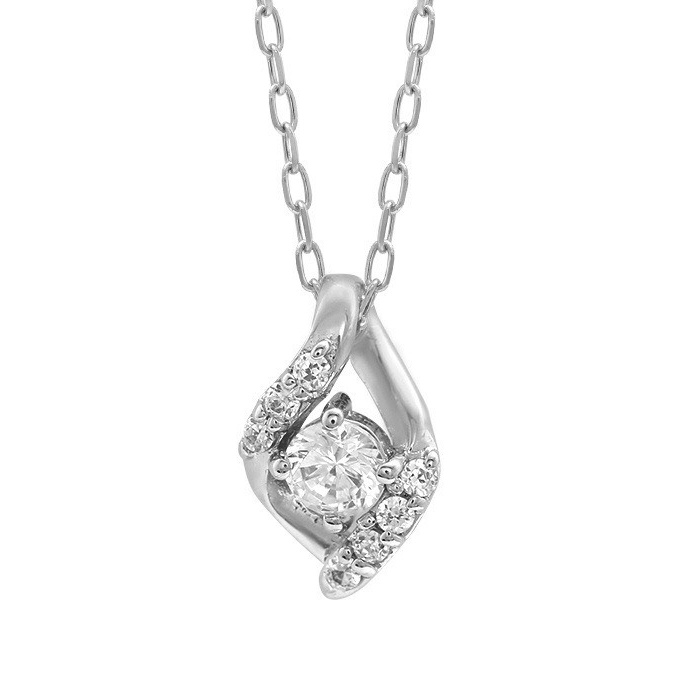 Dây chuyền vàng giọt nước đính kim cương ESTELLE