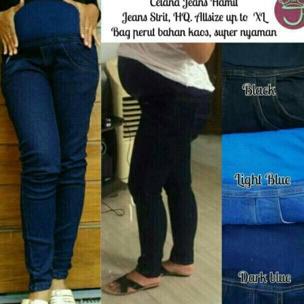 Quần Jean Dài DENIM levis Màu Xanh Đen Hiện Đại Giản Dị Dành Cho Mẹ Bầu Văn Phòng Quần Dài F4583)
