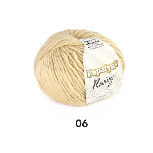 Len ấm trơn cỡ sợi to Roving nhập khẩu chính hãng Papatya đan móc thú bông, nón, khăn, áo ấm mùa đông siêu nhanh