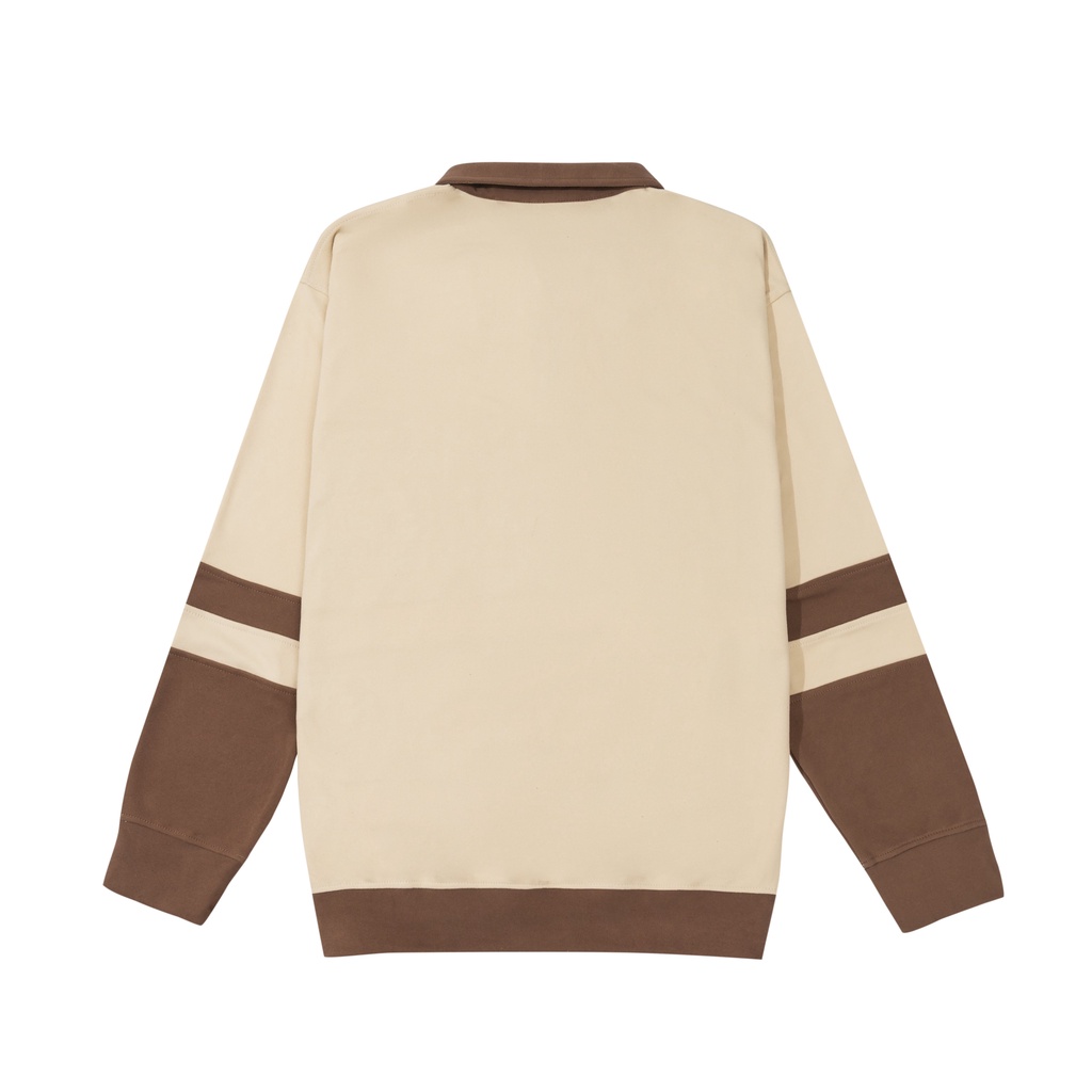 Áo Sweater Polo Oversize Brownie, Áo Sweater Có Cổ Vải Nỉ 2 Lớp Siêu Mịn Dáng Rộng Unisex, Brand Luminos